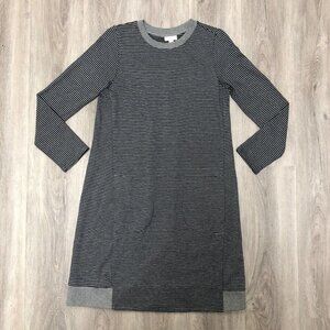J Jill Striped Sweater Dress Modal Cotton Blend Sweatshirt Size Small Tunic